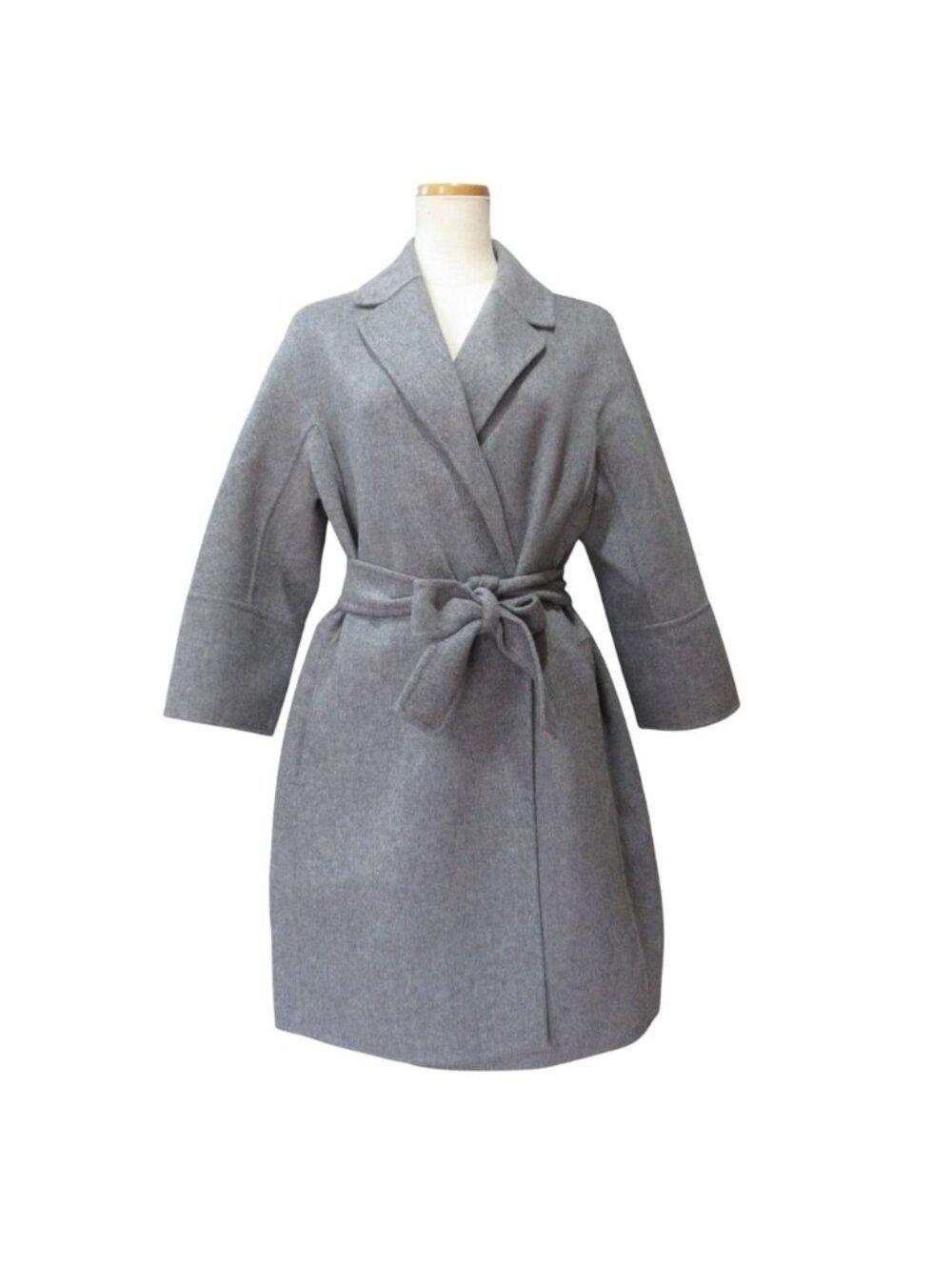 Max Mara 'S Maxmara Cucito a Mano Wool River Coat Gray 36